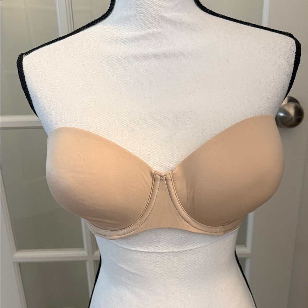Auden Strapless Lightly Lined Nude Bra, Size 36D